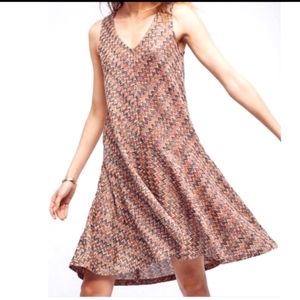 Anthropologie Maeve Chevron Dress - XXS Petite